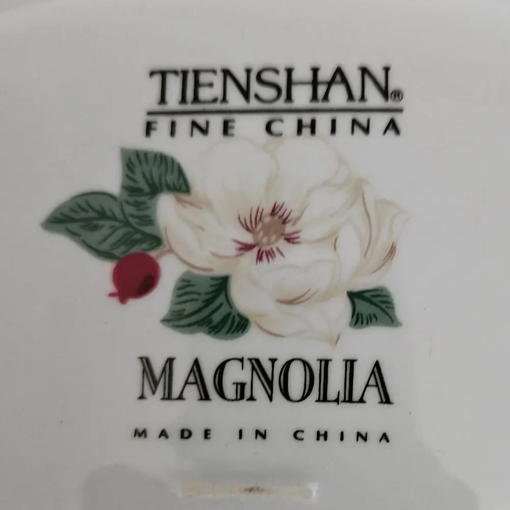 Tienshan Magnolia Fine China Oval Serving Platter Floral Pattern